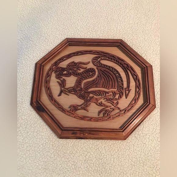 Wood Hand Carved Dragon Detailed Artwork Art Home Decor
Sold as shown in picture - Picture 2 of 12